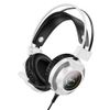 Słuchawki przewodowe nauszne Hoco gamingowe USB A + Jack 3,5 mm gamingowe 2 m W110 białe