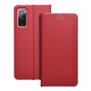 Etui z klapką na Samsung S20 FE / S20 FE 5G Luna Book Carbon czerwone