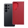 Etui z klapką na Samsung S26 ULTRA Luna Book Carbon czerwone