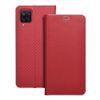 Etui z klapką na Samsung A12 / M12 Luna Book Carbon czerwone