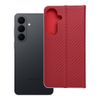 Etui z klapką na Samsung S26 PLUS Luna Book Carbon czerwone