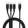 Kabel 3w1 Typ C do Lightning / Typ C / Micro USB 2,4A C171 1,2 m czarny
