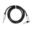 Kabel AUX Jack 3,5 mm (męski) do Jack 3,5 mm (męski) pod kątem 90 stopni 1 m czarny