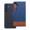 Etui z klapką na Samsung S25 PLUS Jeans Book niebieskie
