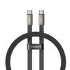 Kabel płaski USB C do USB C VEGER PD 5A 240W 1,5 m CC2-MTB czarny