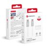 Kabel USB C do USB C Forcell F-Energy QC4.0 PD 3A 60W Cafule Flat 1,2 m CCFN23 biały
