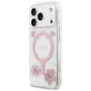 GUESS futerał do IPHONE 17 Pro kompatybilny z MagSafe GUHMP17LRBFGFGMP (Resin Flowers and Glitter) różowy