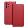 Etui z klapką na Samsung A13 4G Luna Book Carbon czerwone