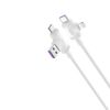 XO kabel NB237 4w1 USB + USB-C - Lightning + USB-C 1,0 m 3A biały