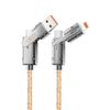 XO kabel NB276 4w1 USB-C - Lightning + USB - USB-C 60W 1,0m szary