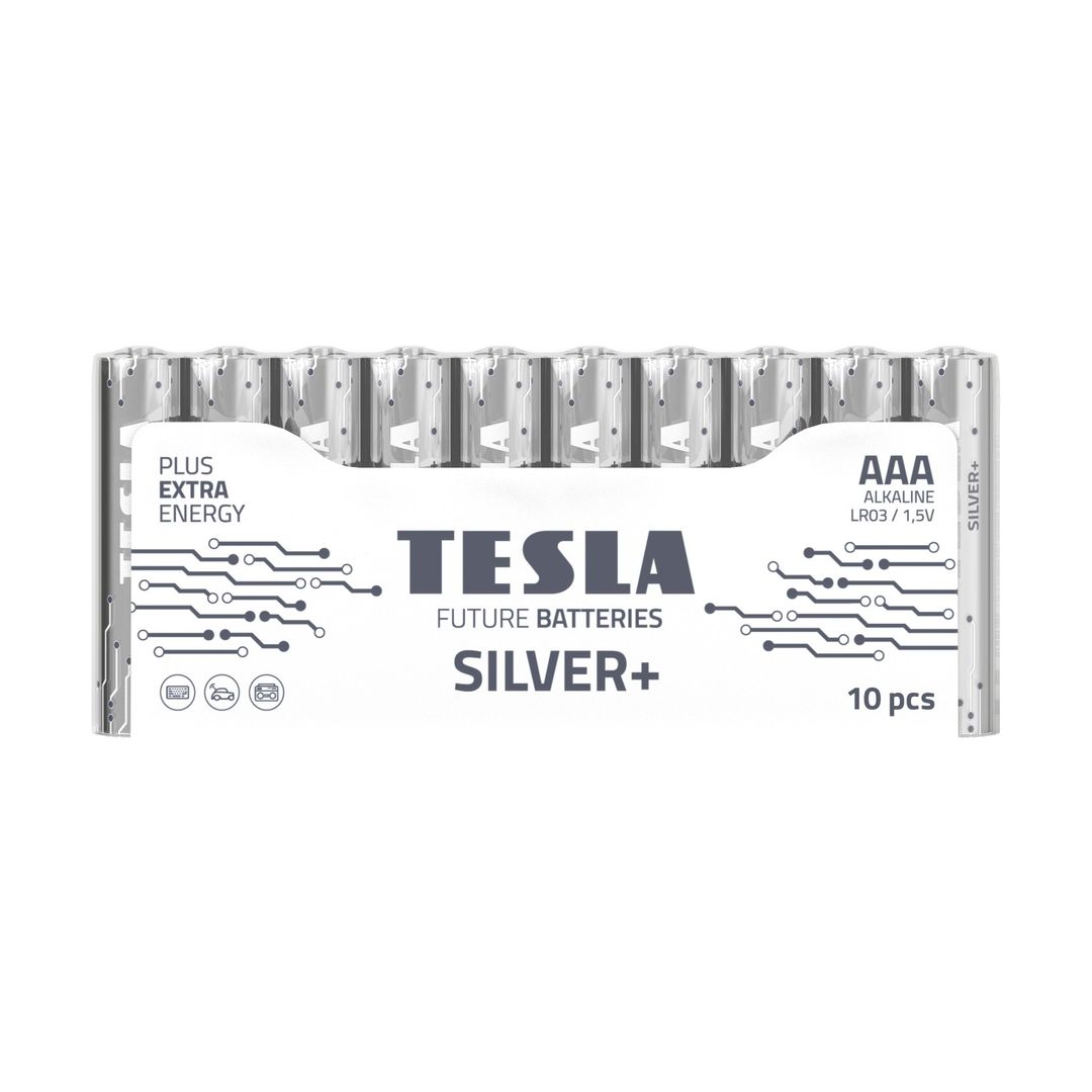 Baterie alkaliczne TESLA AAA/LR03/1,5V 10szt SILVER+