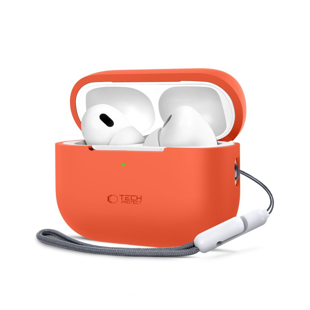 TECH-PROTECT SILICONE APPLE AIRPODS PRO 1 / 2 NEON ORANGE