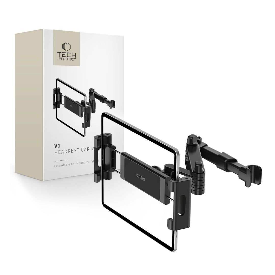 TECH-PROTECT V1 STRETCHABLE HEADREST CAR MOUNT FOR TABLET BLACK
