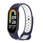 Beline pasek Mi Band 10/9/8 design niebiesko-biały /blue-white