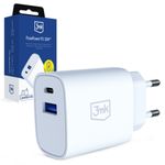3mk Ładowarka sieciowa FlowPower 30W PD3.0 QC4 USB-A + USB-C Biała
