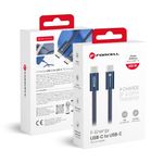 Kabel USB-C do USB-C Forcell F-Energy QC4.0 PD 5A 100W Cafule Color 1,2 m ACYH23 granatowy
