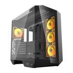 Obudowa komputerowa DARKFLASH DY470 + 4 wentylatory (czarna)