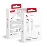 Kabel USB-A do Lightning Forcell F-Energy 2,4A 12W Silicone 1 m C343 biały