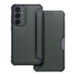 Etui z klapką na Samsung S23 FE Razor Book ciemnozielone