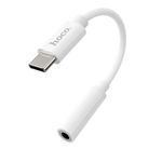 Adapter AUX USB C do Jack 3,5 mm Hoco LS30 biały