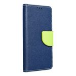 Etui z klapką na Samsung A14 4G / A14 5G Fancy Book granatowo-limonkowe