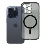 Etui na iPhone 14 PRO Clear Mag Cover - Glitter (Str / Camera Protection) zgodne z MagSafe czarne glitter
