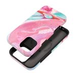 Etui na iPhone 16 PLUS Forcell F-Protect Mirage zgodne z MagSafe Military Drop-Test pink marble
