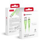 Kabel USB-A do Lightning Forcell F-Energy 2,4A 12W Silicone 1 m C343 zielony