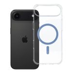 Etui na iPhone 17 AIR Drop Glue Colorful Ring Mag Cover zgodne z MagSafe jasnoniebieskie