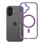 Etui na iPhone 17 Frame Clear Hybrid Mag Cover zgodny z MagSafe fioletowe