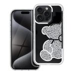 Etui na iPhone 15 Teddy Bear srebrne