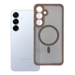 Etui na Samsung S25 PLUS Full Matte Mag Cover zgodne z MagSafe brązowy