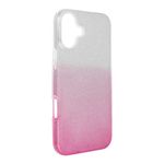 Etui na iPhone 16 PLUS Shining transparentne różowe