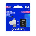 GOODRAM czytnik kart pamięci USB A + Micro USB ALL IN ONE M1A4 + karta microSD 64GB z adapterem