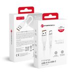 Kabel USB-A do USB-C Forcell F-Energy QC4.0 3A 66W Silicone 1 m C342 biały