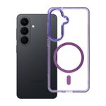 Etui na Samsung S26 Frame Clear Hybrid Mag Cover zgodny z MagSafe fioletowe