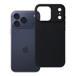 Etui na iPhone 17 Pro Max / 18 Pro Max (low camera edge) Silicone Mag Cover zgodne z MagSafe (big hole) czarne