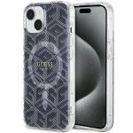 GUESS futerał do IPHONE 15 Plus kompatybilny z MagSafe GUHMP15MHGCUSTGK do iPhone 15 Plus (IML GCUBE) czarny
