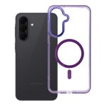 Etui na Samsung A37 Frame Cleear Hybrid Mag Cover zgodny z MagSafe fioletowe