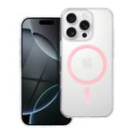 Etui na iPhone 16 PRO Drop Glue Colorful Ring Mag Cover zgodne z MagSafe różowe
