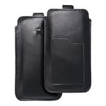 Etui wsuwane na telefon skórzane wsuwka z pull-up do Samsung A12 / NOTE 9 / Xiaomi Redmi NOTE 10 PRO Royal rozmiar 2XL+wide czarne
