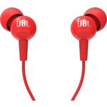 Słuchawki przewodowe douszne Jack 3,5 mm JBL C100Si czerwone
