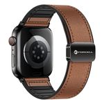 Pasek do Apple Watch Forcell F-Design FA21 magnetyczny skóra ekologiczna 38 / 40 / 41 mm brązowy