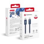 Kabel USB-C do USB-C Forcell F-Energy QC4.0 PD 3A 60W Cafule Color 1,2 m ACYH23 granatowy