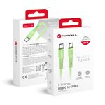 Kabel USB-C do USB-C Forcell F-Energy QC4.0 PD 5A 100W Silicone 1 m C347 zielony