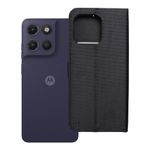 Etui z klapką na Motorola G17 4Card RFID antykradzieżowe tech fabric czarne