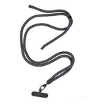 Smycz do telefonu, Zawieszka do telefonu - SWING (8mm) z regulacją długości / długość sznura 165cm (max 82,5cm w pętli) / na ramię lub szyję - szary