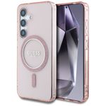 GUESS futerał do SAMSUNG S25 GUHMS25SHFGEREP (Magnetic IML Glitter Circle) różowy