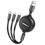 Kabel 3w1 USB A do Lightning / Micro USB / USB C Hoco 2A 1 m X75 czarny