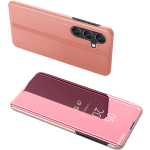 Clear View Case etui do Samsung Galaxy A24 4G pokrowiec z klapką różowe